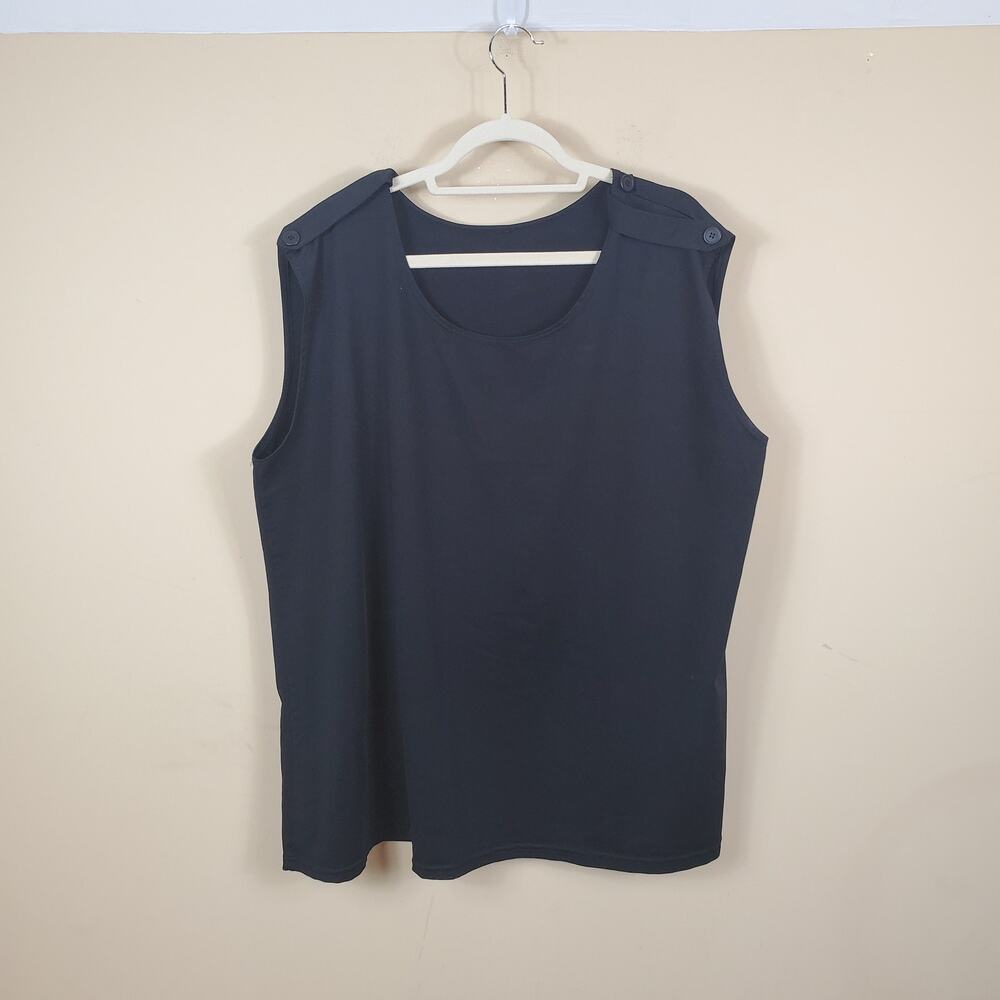 Black Sleeveless Blouse Women's Size 4X